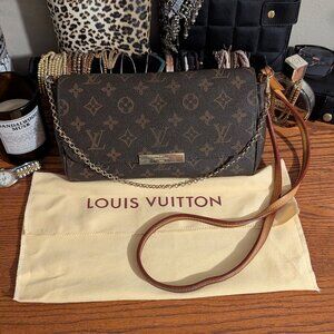 Louis Vuitton Brown Monogram Canvas Favorite MM Crossbody Purse Handbag